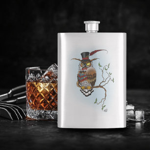 Steampunk Viktorianisch Owl Flachmann