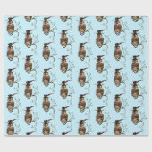 Steampunk Viktorianisch Owl Geschenkpapier (Flach)