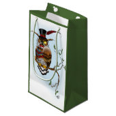 Steampunk Viktorianisch Owl Kleine Geschenktüte (Vorderseite Schrägansicht)