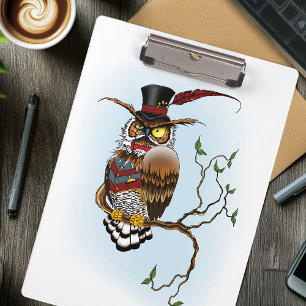 Steampunk Viktorianisch Owl Klemmbrett