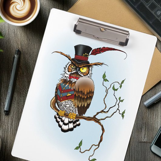 Steampunk Viktorianisch Owl Klemmbrett