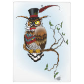 Steampunk Viktorianisch Owl Klemmbrett (Rückseite)