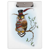 Steampunk Viktorianisch Owl Klemmbrett (Vorderseite)