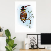 Steampunk Viktorianisch Owl Poster (Heimbüro)