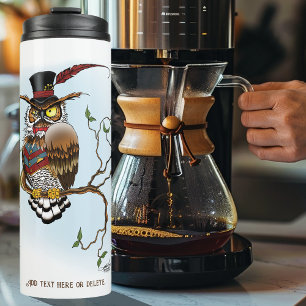Steampunk Viktorianisch Owl Thermosbecher