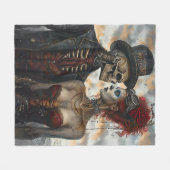 Steampunk Viktorianisch Skeleton Couple Fleecedecke (Vorderseite (Horizontal))