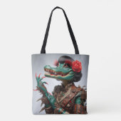 Steampunk Viktorianisch Style Gothic Canvas Bag Bo Tasche (Rückseite)