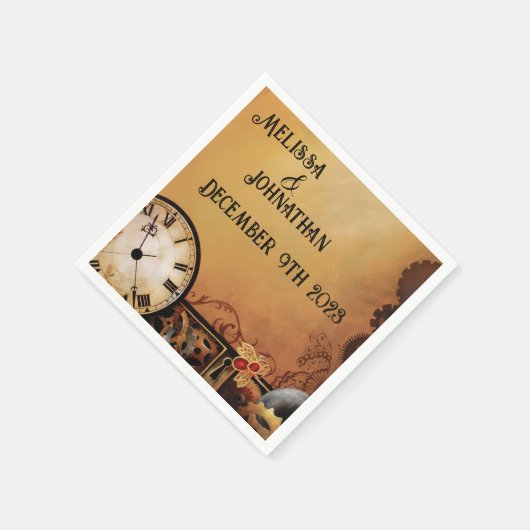 Steampunk Viktorianisch Wedding Serviette (Ecke)