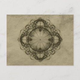Steampunk Viktorianische Designkunst Postkarte