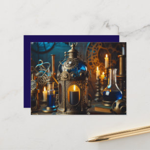 Steampunk viktorianische gothische Wissenschaftler Postkarte