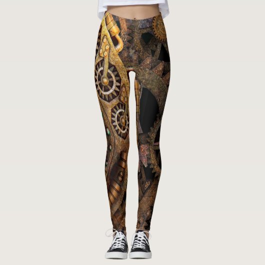 Steampunk-Viktorianische und Edwardian-Stile Leggings (Vorderseite)