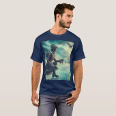 Steampunk viktorianischer Fantasy-Winter-Bote T-Shirt (Vorne ganz)