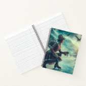 Steampunk viktorianischer Fantasy-Winterbote Notizblock (Innenseite)