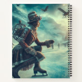 Steampunk viktorianischer Fantasy-Winterbote Notizblock (Rückseite)