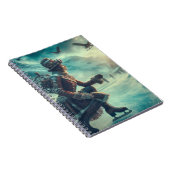 Steampunk viktorianischer Fantasy-Winterbote Notizblock (Rechte Seite)
