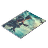 Steampunk viktorianischer Fantasy-Winterbote Notizblock (Linke Seite)