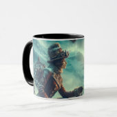 Steampunk viktorianischer Fantasy-Winterbote Tasse (Vorderseite Links)