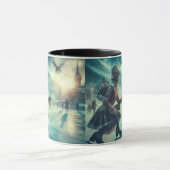 Steampunk viktorianischer Fantasy-Winterbote Tasse (Zentrum)