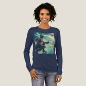 Steampunk viktorianischer Fantasy-Winterbote Tri-Blend Shirt (Volle Vorderseite)