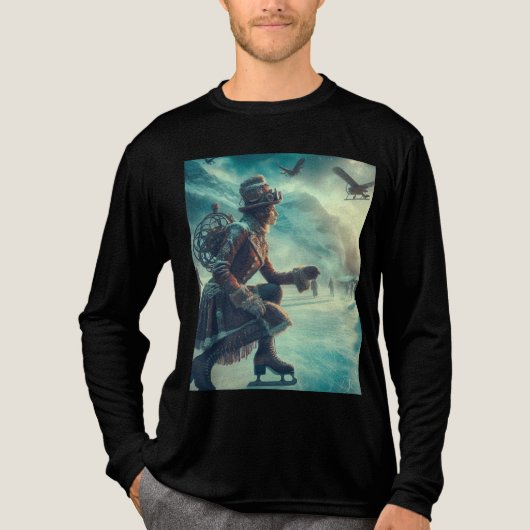 Steampunk viktorianischer Fantasy-Winterbote Tri-Blend Shirt (Vorderseite)