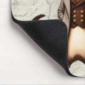 Steampunk viktorianischer Frett Welt Reisender Mousepad (Ecke)