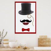 Steampunk viktorianischer Gentleman abstrakt Poste Poster (Küche)