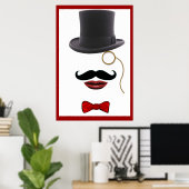 Steampunk viktorianischer Gentleman abstrakt Poste Poster (Heimbüro)