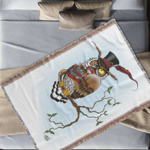 Steampunk viktorianischer schicker Owl Top Hut Vin Decke