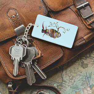 Steampunk viktorianischer schicker Owl Top Hut Vin Schlüsselanhänger