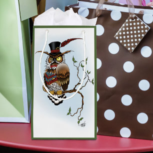 Steampunk viktorianischer schicker Uhu-Zylinder Vi Kleine Geschenktüte
