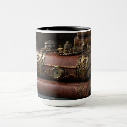 Steampunk Vintag Books Tasse (Zentrum)