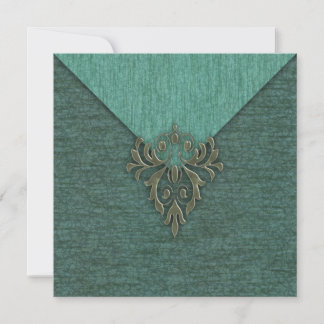 Steampunk Vintag Damask und Floral Einladung