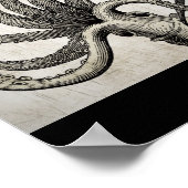 Steampunk Vintag Octopus Poster (Ecke)