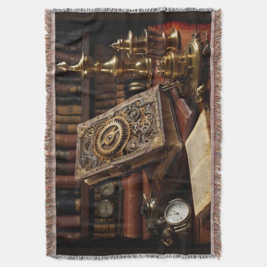 Steampunk Vintag Tome Decke (Vorderseite Vertikal)