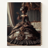 Steampunk Vintag Viktorianisch Gray Lady Notizblock (Rückseite)