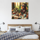 Steampunk Vintag Viktorianisch Lady Mad Hatter Leinwanddruck (Insitu (Schlafzimmer))