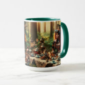 Steampunk Vintag Viktorianisch Lady Mad Hatter Tasse (VorderseiteRechts)