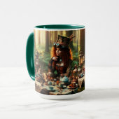Steampunk Vintag Viktorianisch Lady Mad Hatter Tasse (Vorderseite Links)