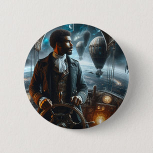 Steampunk Vintag Viktorianisch Space Air Captain Button