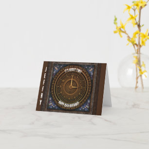 Steampunk Vintage Alte Kupferuhrwerk Karte