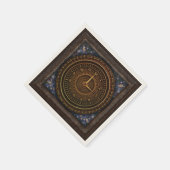 Steampunk-Vintage, altmodische Kupferklemme Serviette (Ecke)