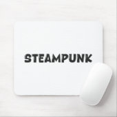 Steampunk Vintage Art – Typografie-Mauspad Mousepad (Mit Mouse)