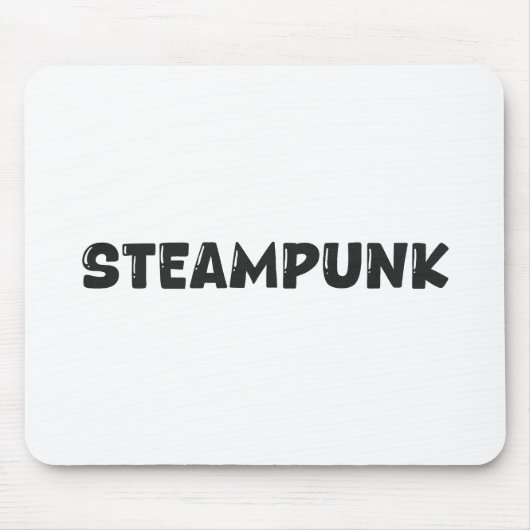 Steampunk Vintage Art – Typography Mousepad (Vorne)