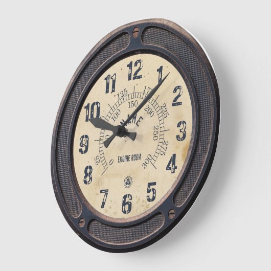 Steampunk-Vintage Bahnhofsperre Große Wanduhr (Winkel)