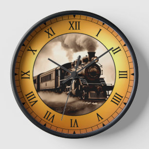 Steampunk Vintage-Dampflokomotive ~ * ~ Uhr