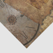 Steampunk Vintage-Kartengetriebe Seidenpapier (Detail)