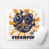 Steampunk Vintage Kunst – Elegantes Mauspad (Mit Mouse)