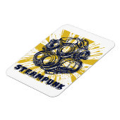 Steampunk-Vintage-Kunst - Flexibler Fotomagnet Magnet (Linke Seite)