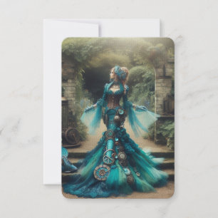 Steampunk-Vintage-Lady im viktorianischen Stil, Te