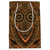 Steampunk Vintage Mechanik Mittlere Geschenktüte (Vorderseite)